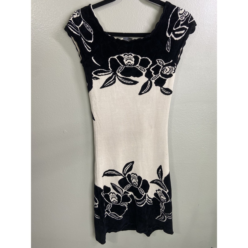 Temperley London Dress Womens 4 UK 8 Floral Knit Fitted Cocktail Party Luxury